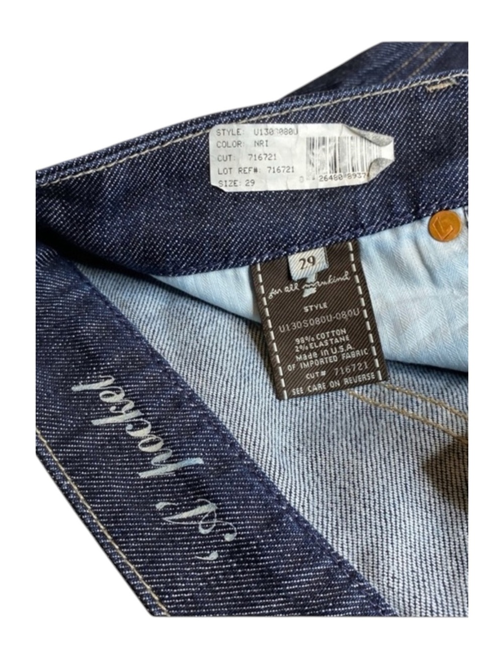 HTF: 7 Mankind® ㋛ Swirl Embroidered Crystal A Pocket Bootcut Denim Jeans ㋛ 29 30 - Picture 10 of 17